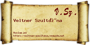 Veltner Szultána névjegykártya